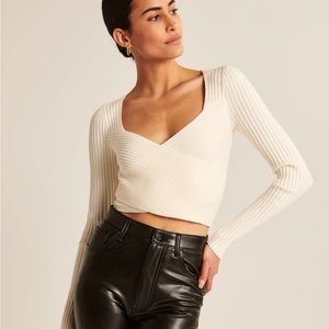 Abercrombie Long-Sleeve Sweater Wrap Top